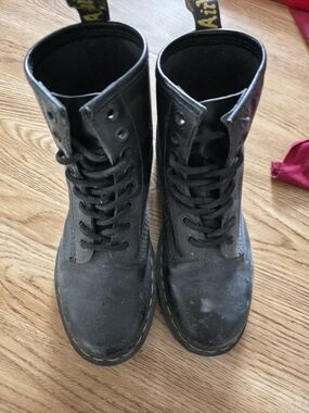 Dr. Martens Black Leather Lace-Up Ankle Boots